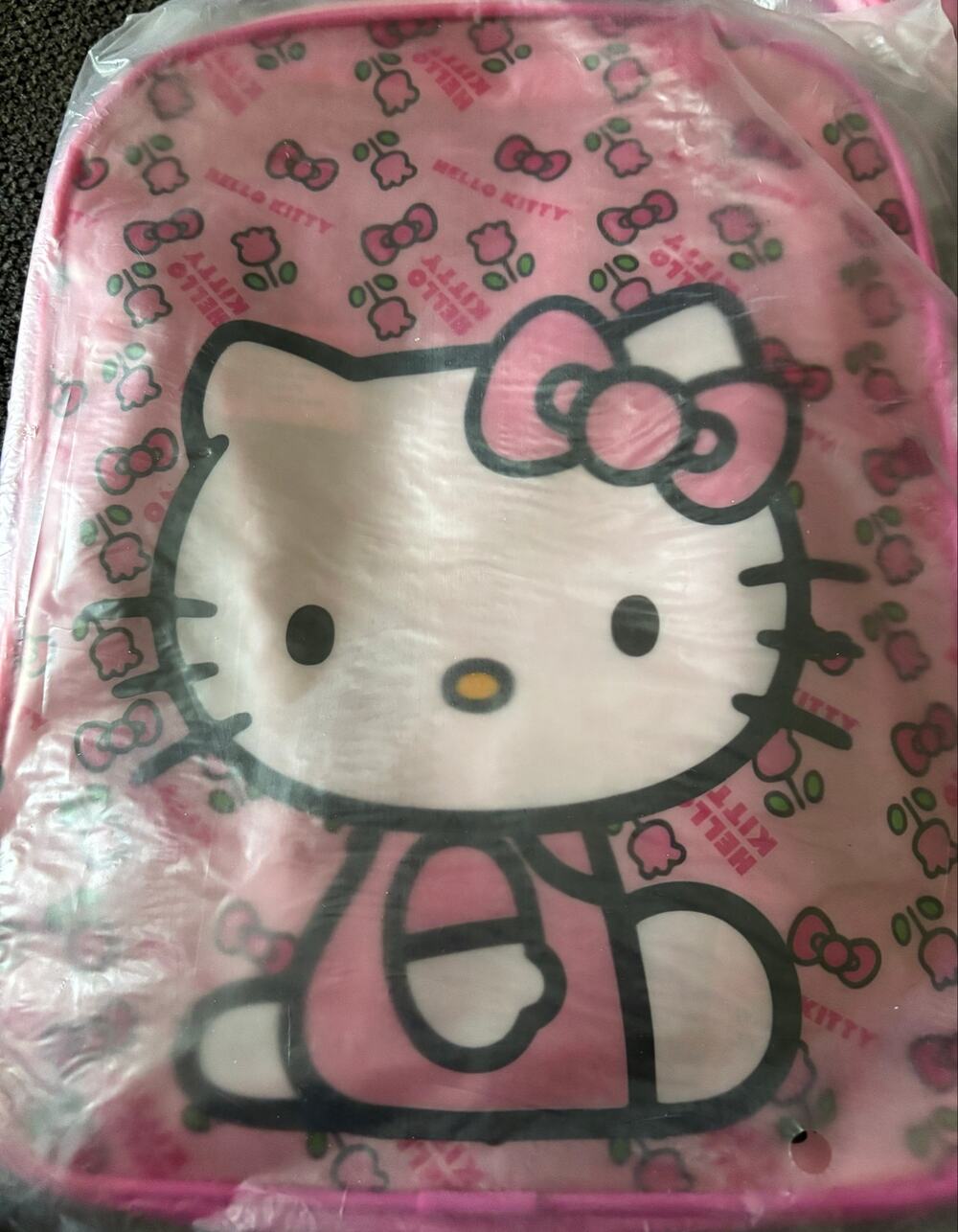 Hello Kitty Sanrio Pink Mini Backpack Floral Bow Print NIP